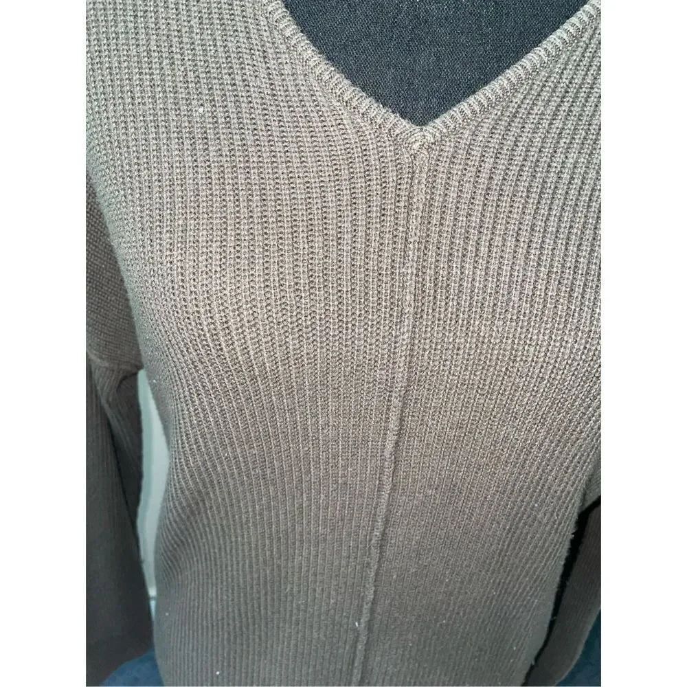 Pink Rose Green Button Up Sweater - Picture 2 of 6